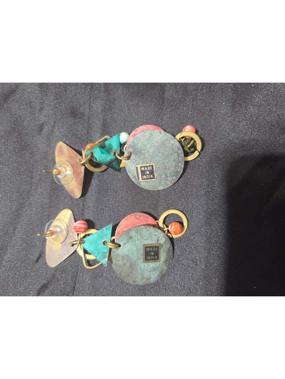Multi Color Layered Earrings - Picture 2 of 2
